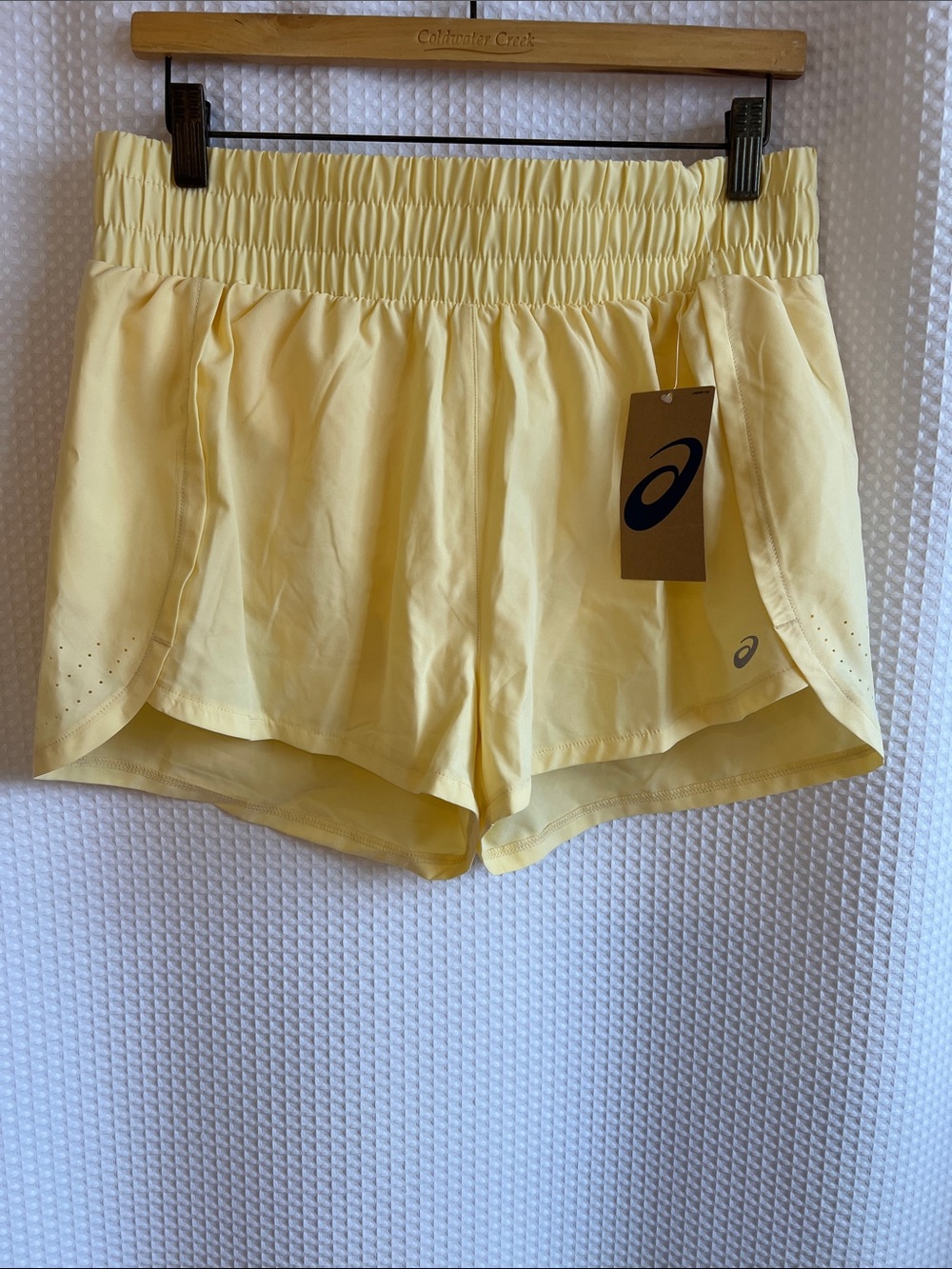 ASICS Pale Yellow Women's Athletic Running Shorts